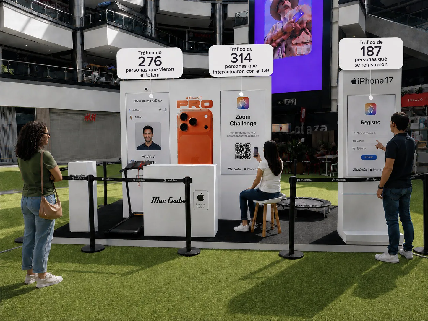 Stand con captura de tráfico e interacción en tiempo real