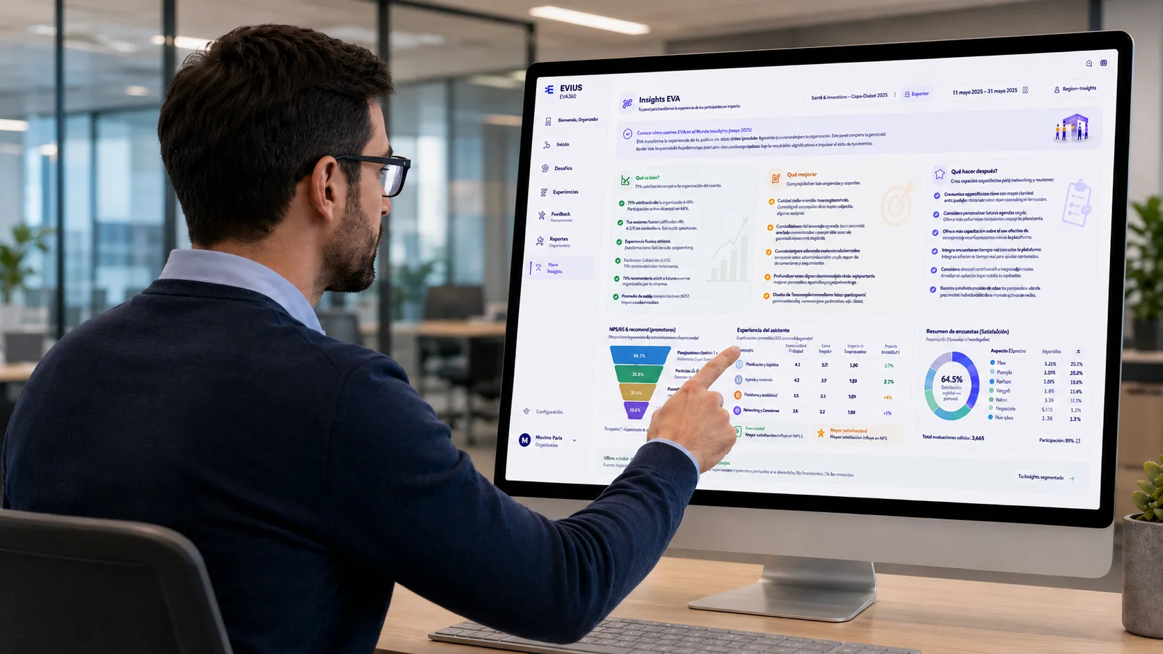 Insights de EVA en el tablero de DataHub